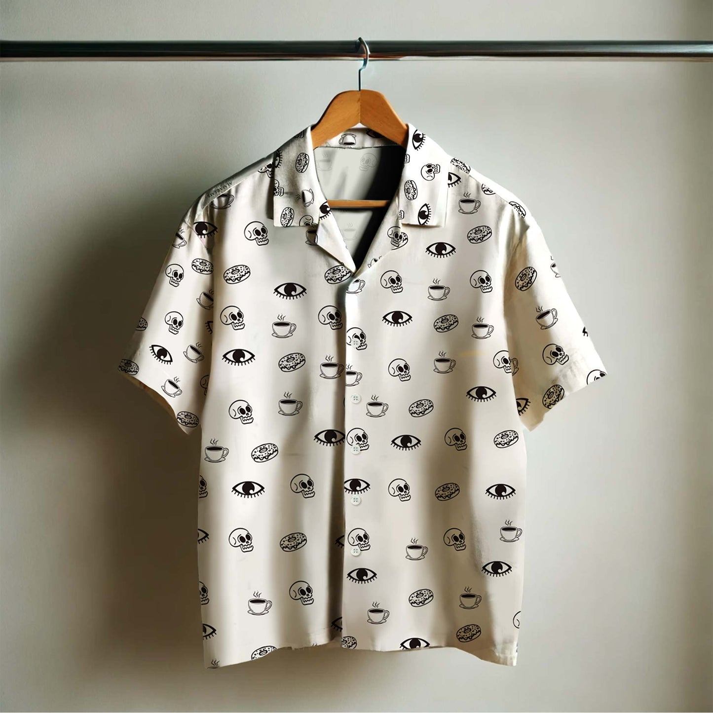 Icono de Doodle: Camisa hawaiana unisex personalizada - ME014_HW