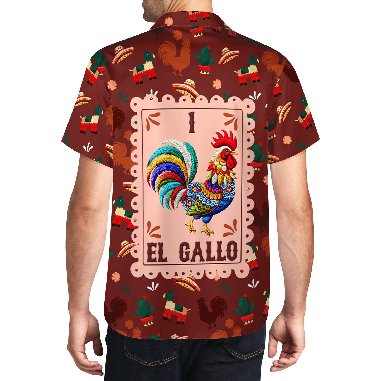 El Gallo - Camisa hawaiana unisex personalizada - ME022_HW