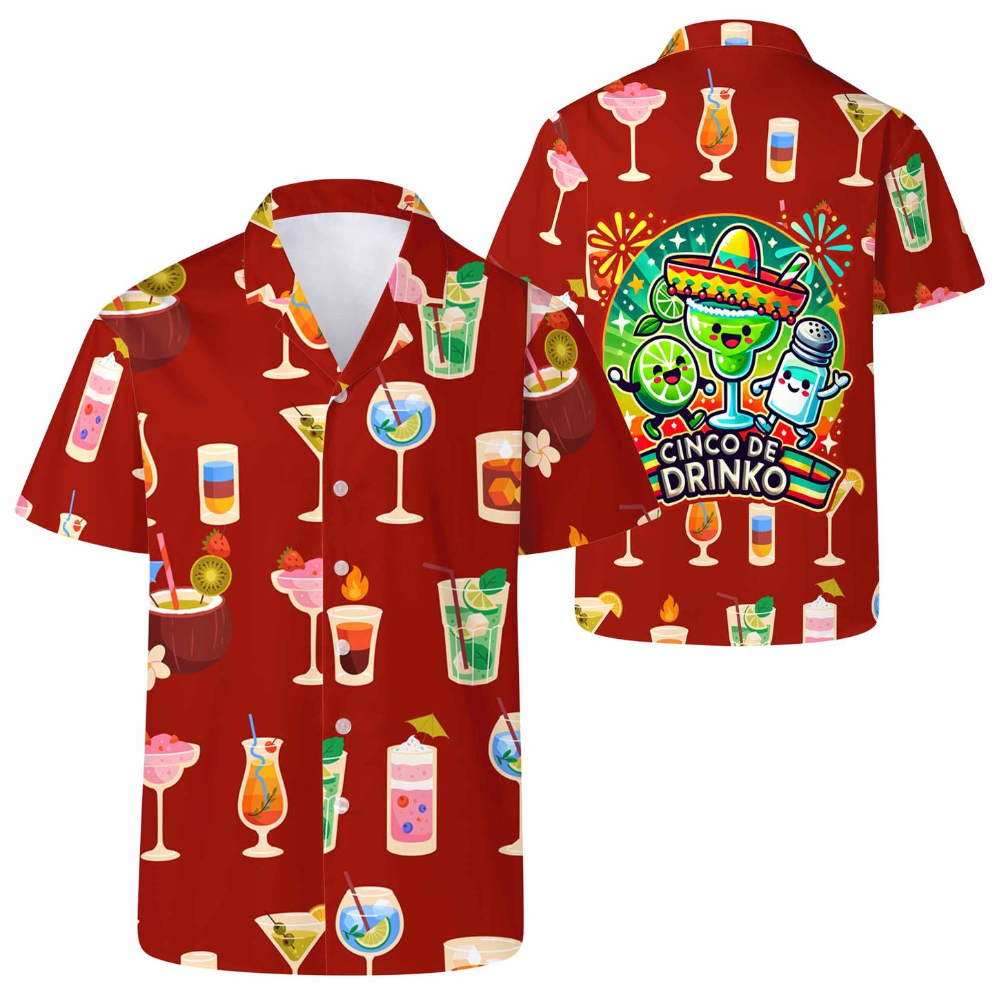 Cinco De Drinko - Personalized Custom Unisex Hawaiian Shirt - ME027_HW