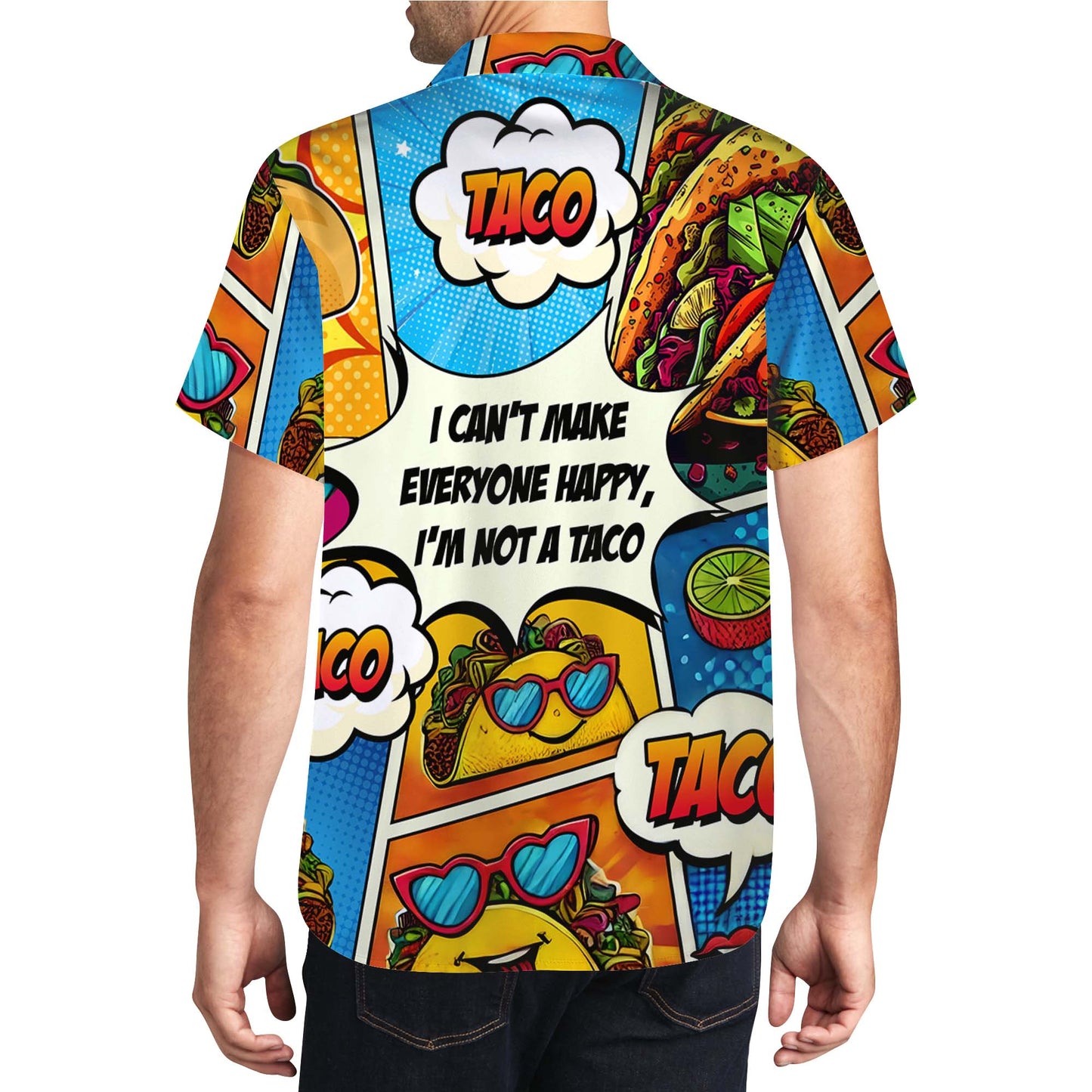 No puedo hacer felices a todos, no soy un taco - Camisa hawaiana unisex personalizada - ME030_HW