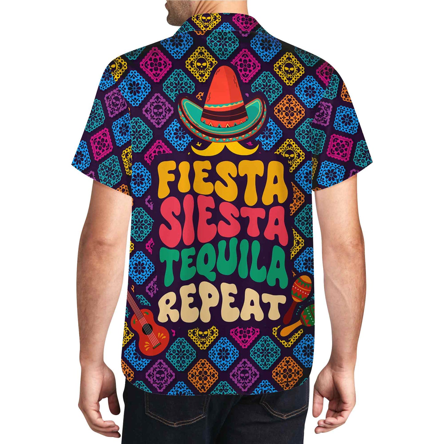 Fiesta Siesta Tequila Repeat - Personalized Custom Unisex Hawaiian Shirt - ME033_HW