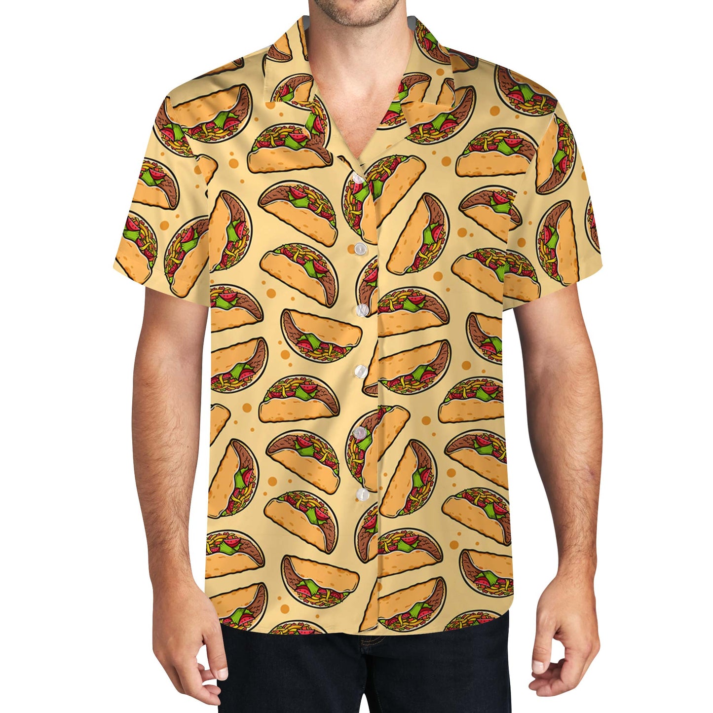 Taco en la boca con la frase "I'm Into Fitness" (Estoy en forma, taco en la boca) - Camisa hawaiana unisex personalizada - ME034_HW