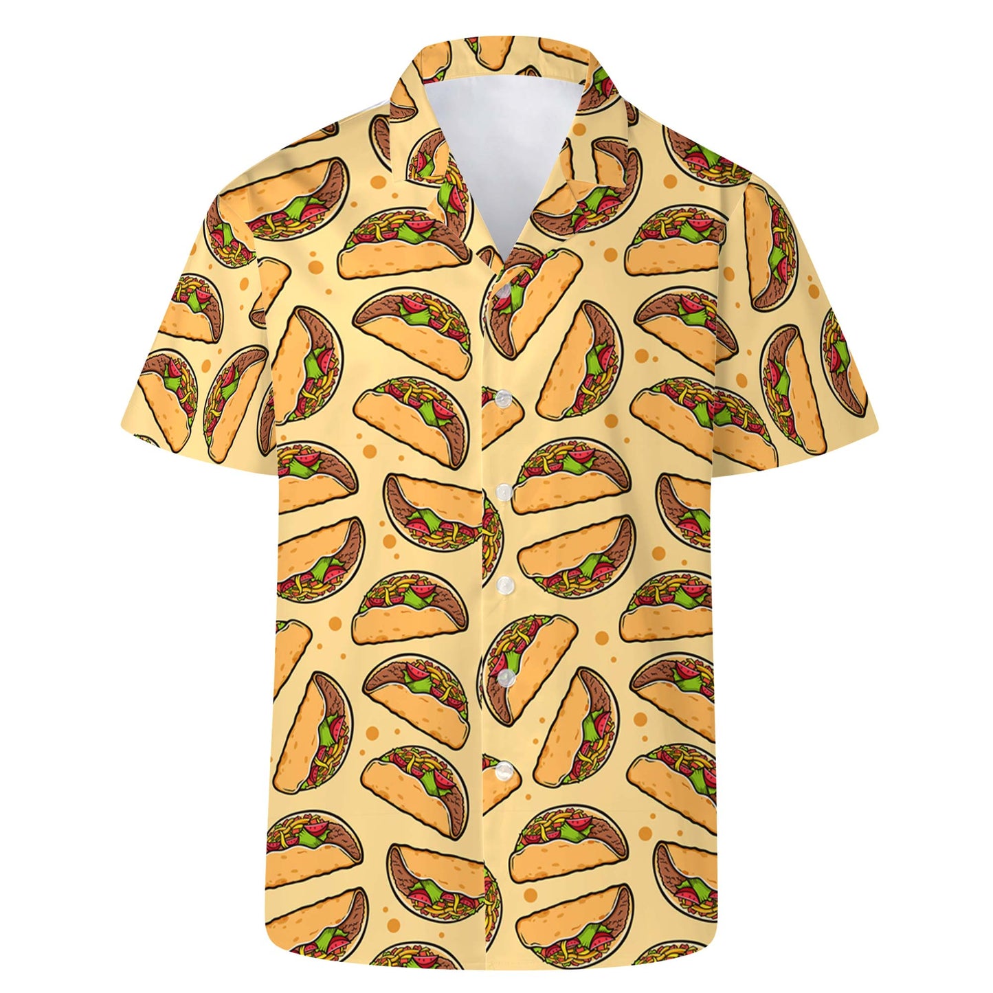 Taco en la boca con la frase "I'm Into Fitness" (Estoy en forma, taco en la boca) - Camisa hawaiana unisex personalizada - ME034_HW