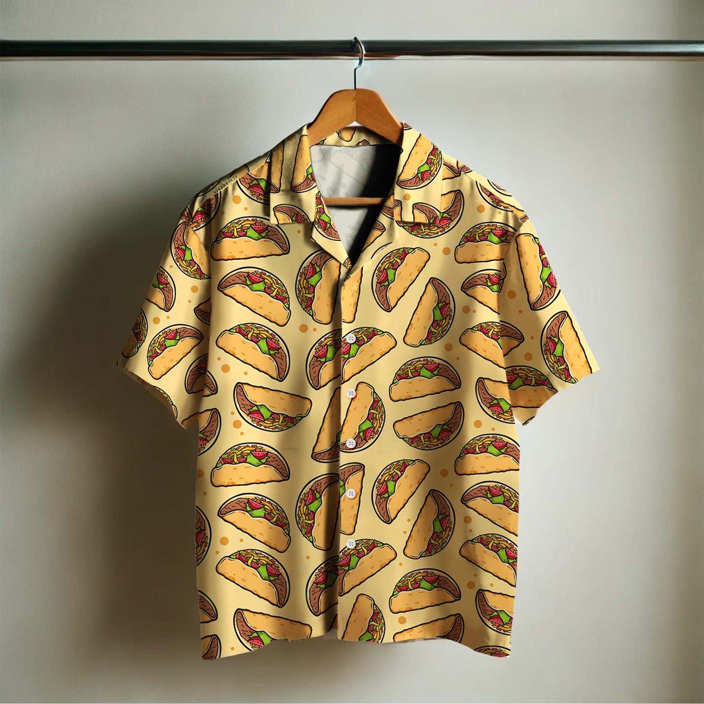 Taco en la boca con la frase "I'm Into Fitness" (Estoy en forma, taco en la boca) - Camisa hawaiana unisex personalizada - ME034_HW