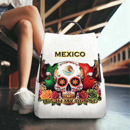 MÉXICO. LO LLEVO EN LA SANGRE - Mochila de piel personalizada - ME047_BP