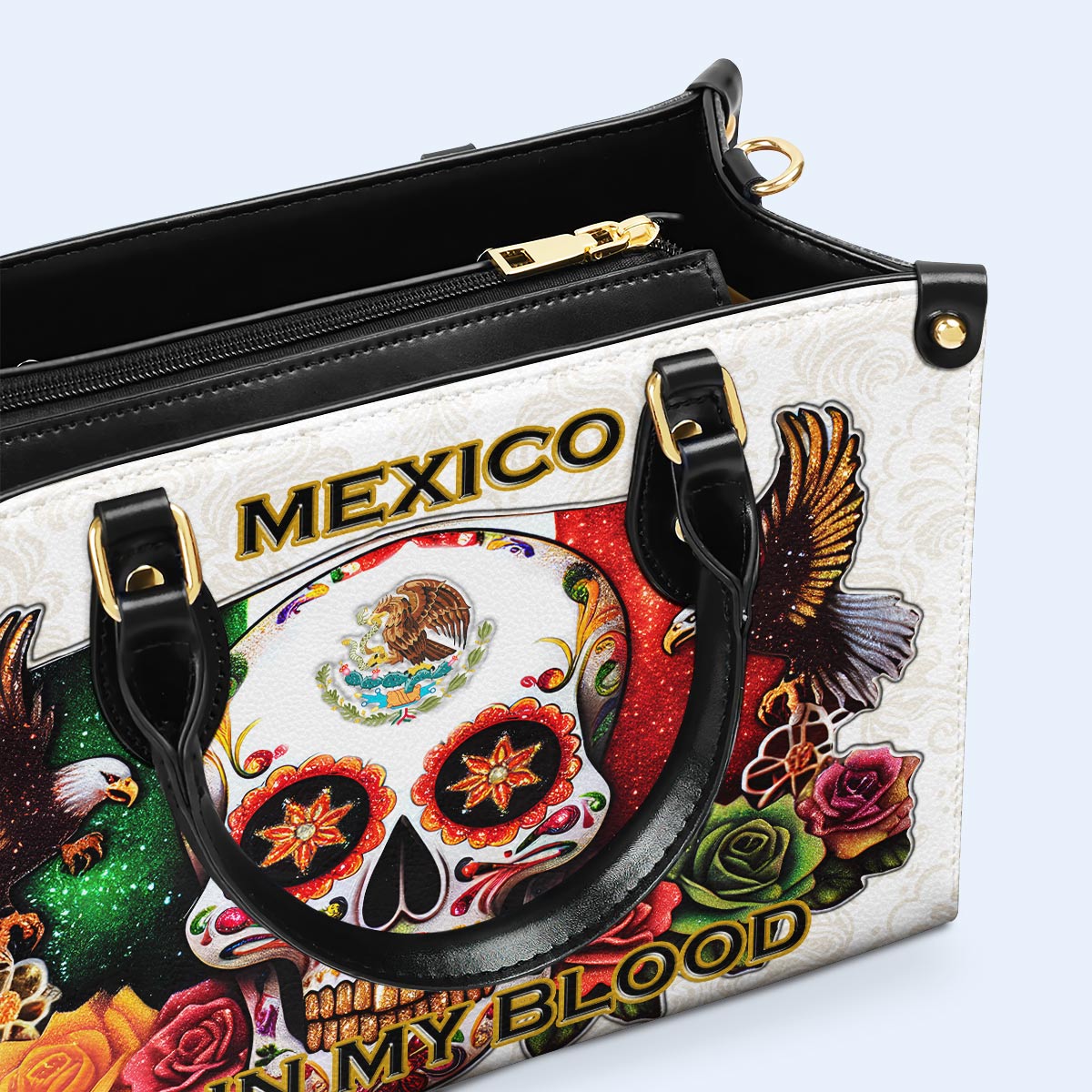 MÉXICO. LO LLEVO EN LA SANGRE - Bolso de piel personalizado - ME047_HB