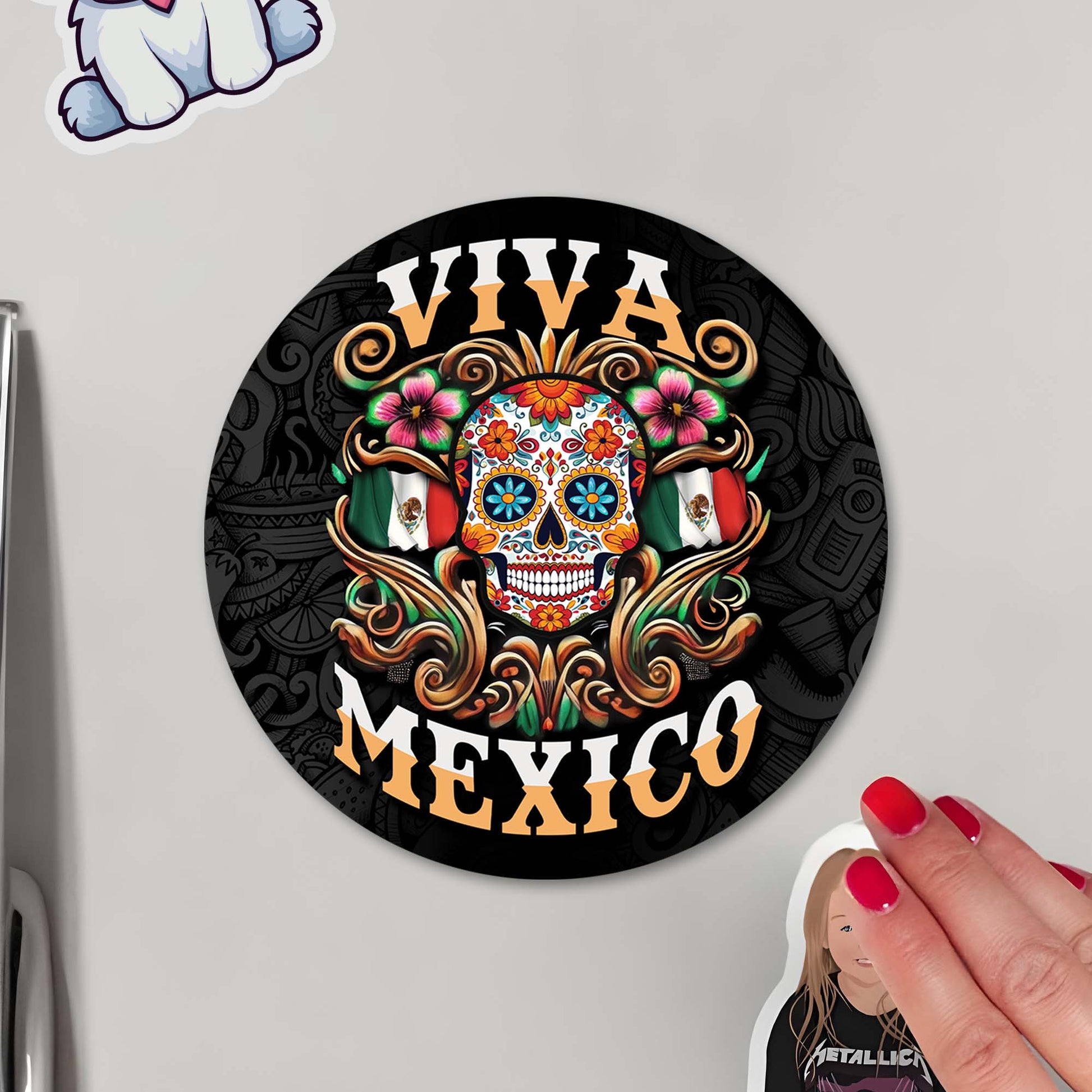 Viva Mexico Celebratory Art Magnet