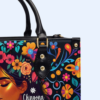 Chingona Como Mi Madre - Personalized Custom Leather Handbag - ME060_HB