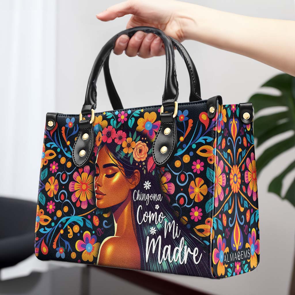 Chingona Como Mi Madre - Bolso de Cuero Personalizado - ME060_HB