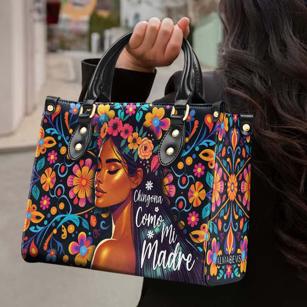 Chingona Como Mi Madre - Bolso de Cuero Personalizado - ME060_HB