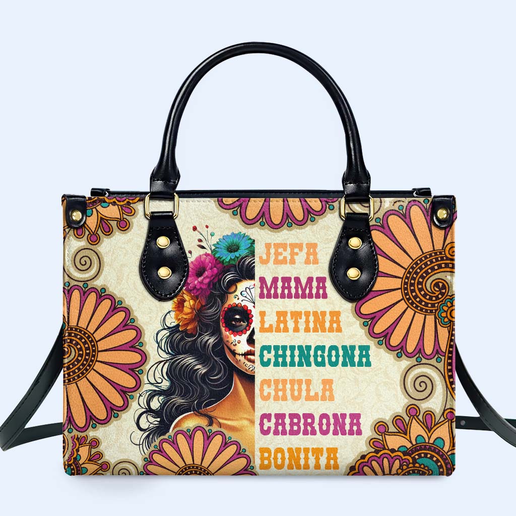 JEFA. MAMA. LATINA - Bolso de mano de piel personalizado - ME061_HB