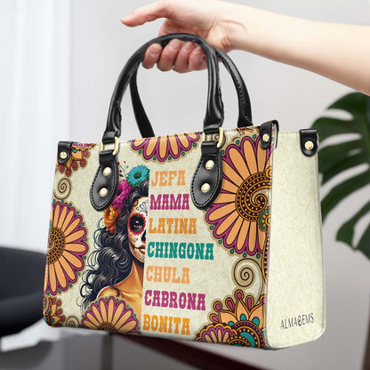 JEFA. MAMA. LATINA - Bolso de mano de piel personalizado - ME061_HB