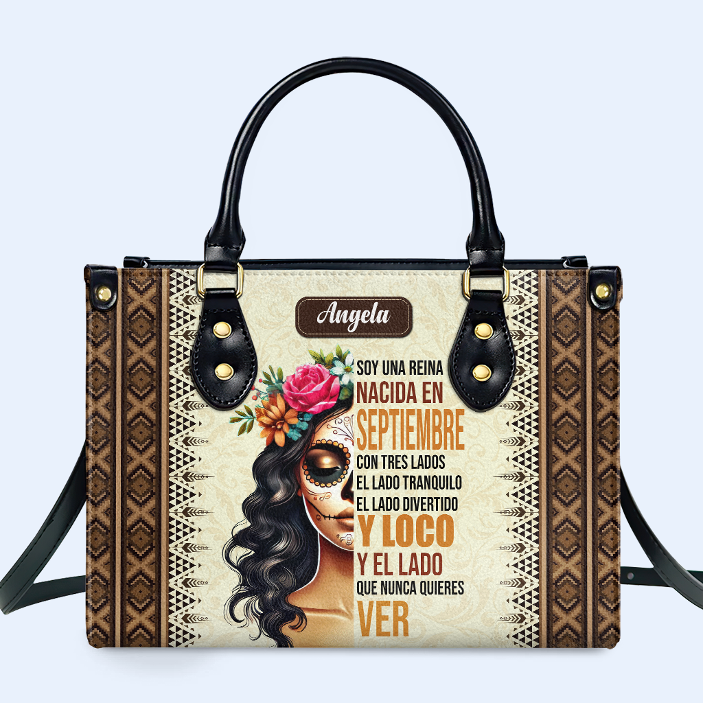 SOY UNA REINA - Personalized Custom Leather Handbag - ME062_HB