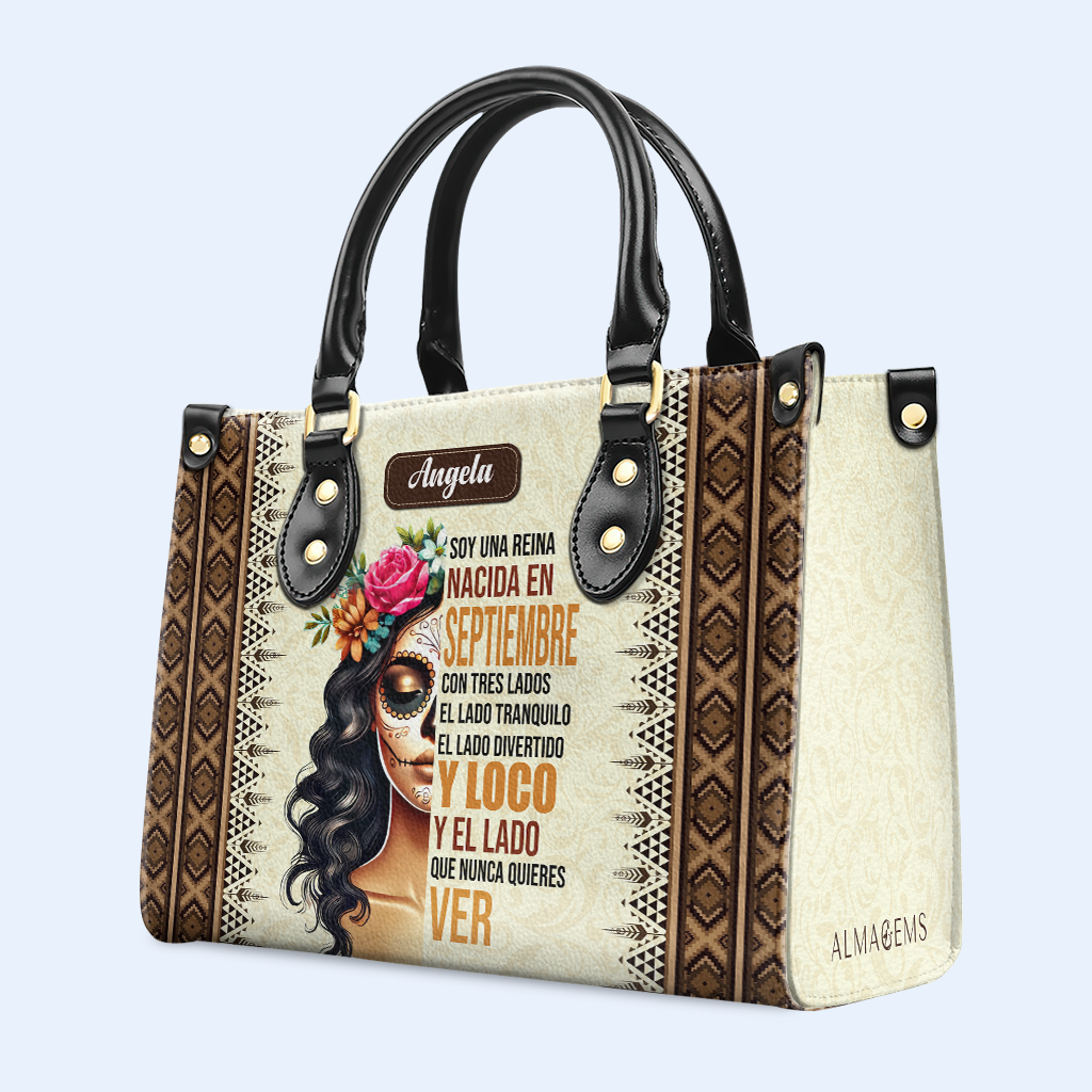 SOY UNA REINA - Personalized Custom Leather Handbag - ME062_HB