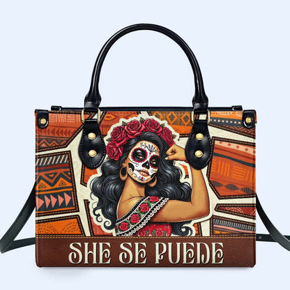 She Se Puede - Bolso de mano de cuero personalizado - ME063_HB