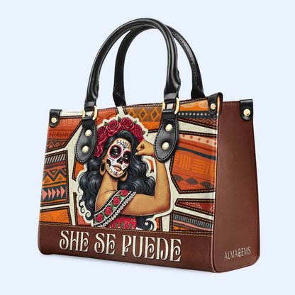 She Se Puede - Bolso de mano de cuero personalizado - ME063_HB