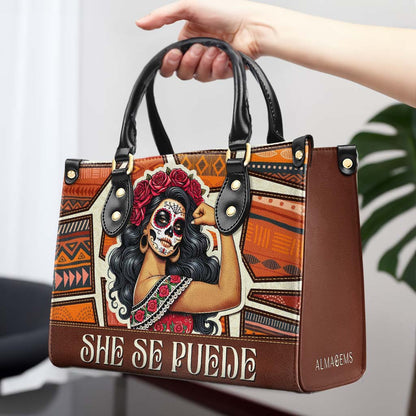 She Se Puede - Bolso de mano de cuero personalizado - ME063_HB