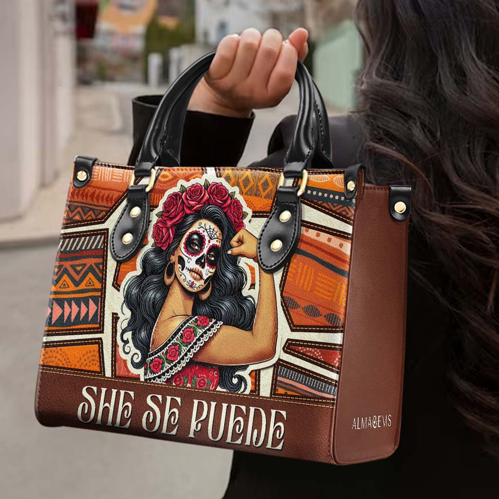 She Se Puede - Bolso de mano de cuero personalizado - ME063_HB