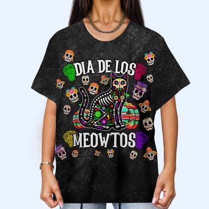 DIA DE LOS MEOWTOS - Personalized Custom Unisex All-Over Printed T-Shirt - ME066_3T