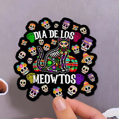 Dia De Los Meowtos Colorful Cat Design