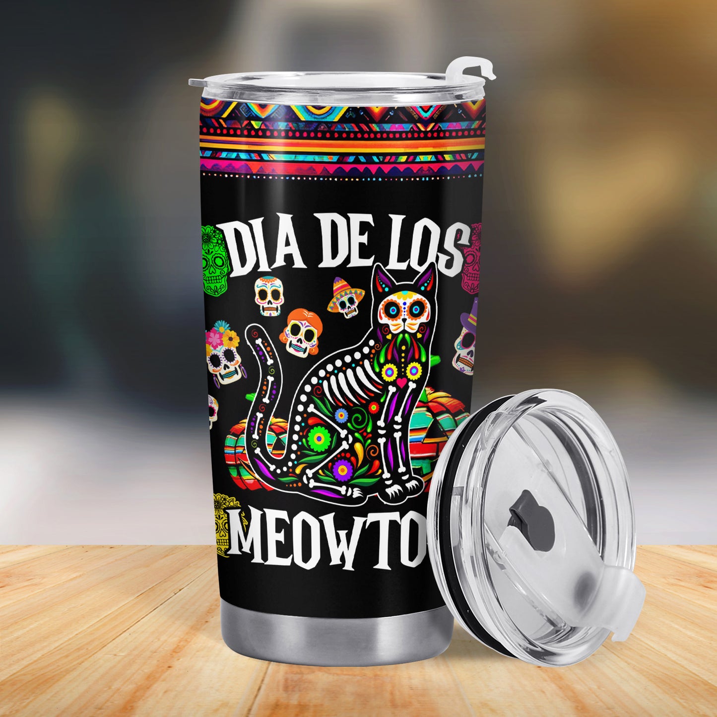 DIA DE LOS MEOWTOS - Personalized Custom Stainless Steel Tumbler 20oz 30oz - ME066_TB