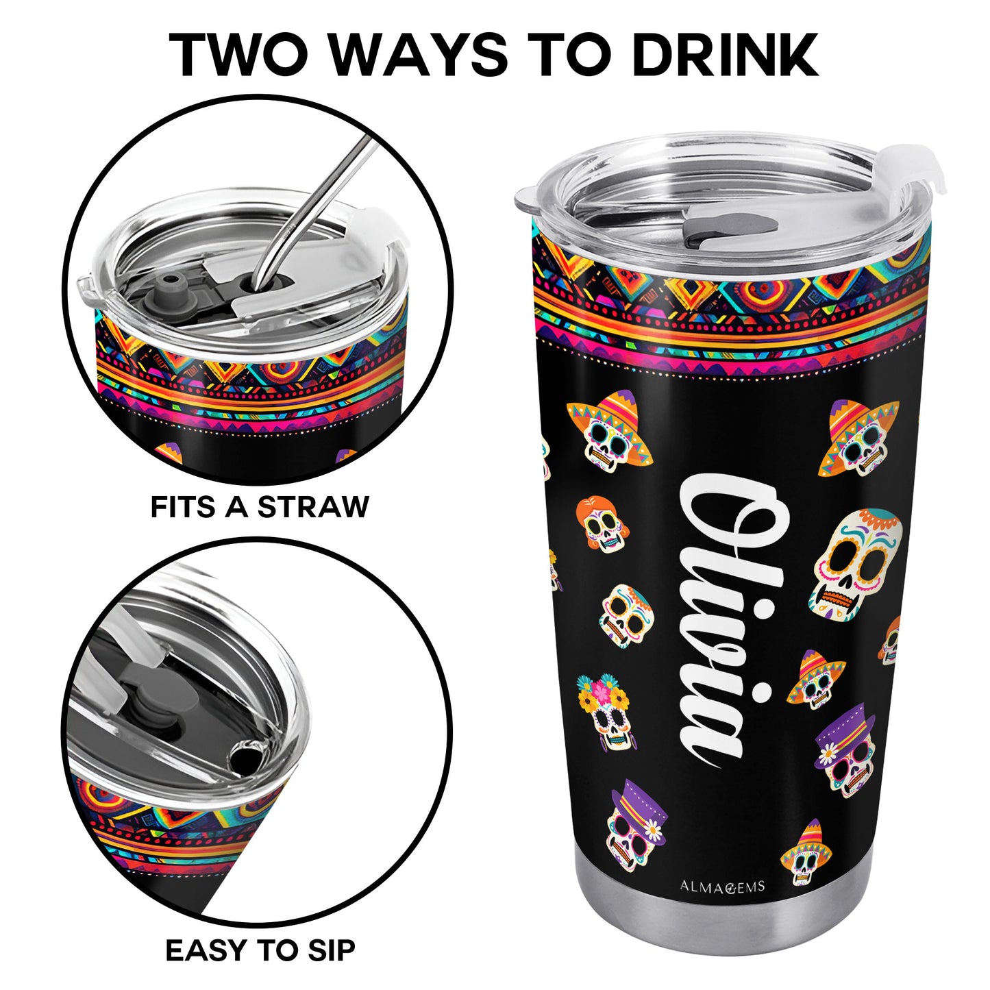 DIA DE LOS MEOWTOS - Personalized Custom Stainless Steel Tumbler 20oz 30oz - ME066_TB