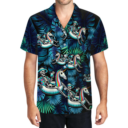 Muerto por dentro pero listo para la fiesta: camisa hawaiana unisex personalizada - ME016_HW