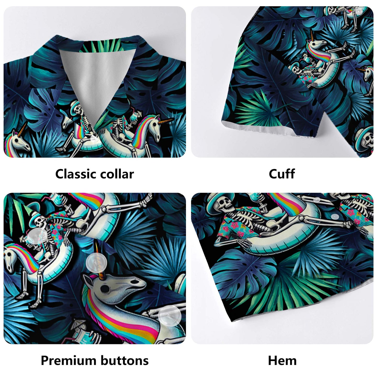 Muerto por dentro pero listo para la fiesta: camisa hawaiana unisex personalizada - ME016_HW