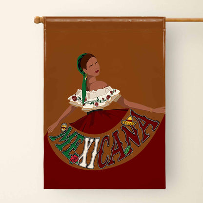 Mexicana Traditional Dress Celebratory Flag
