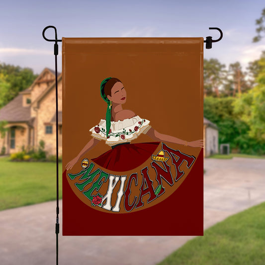 Mexicana Traditional Dress Celebratory Flag