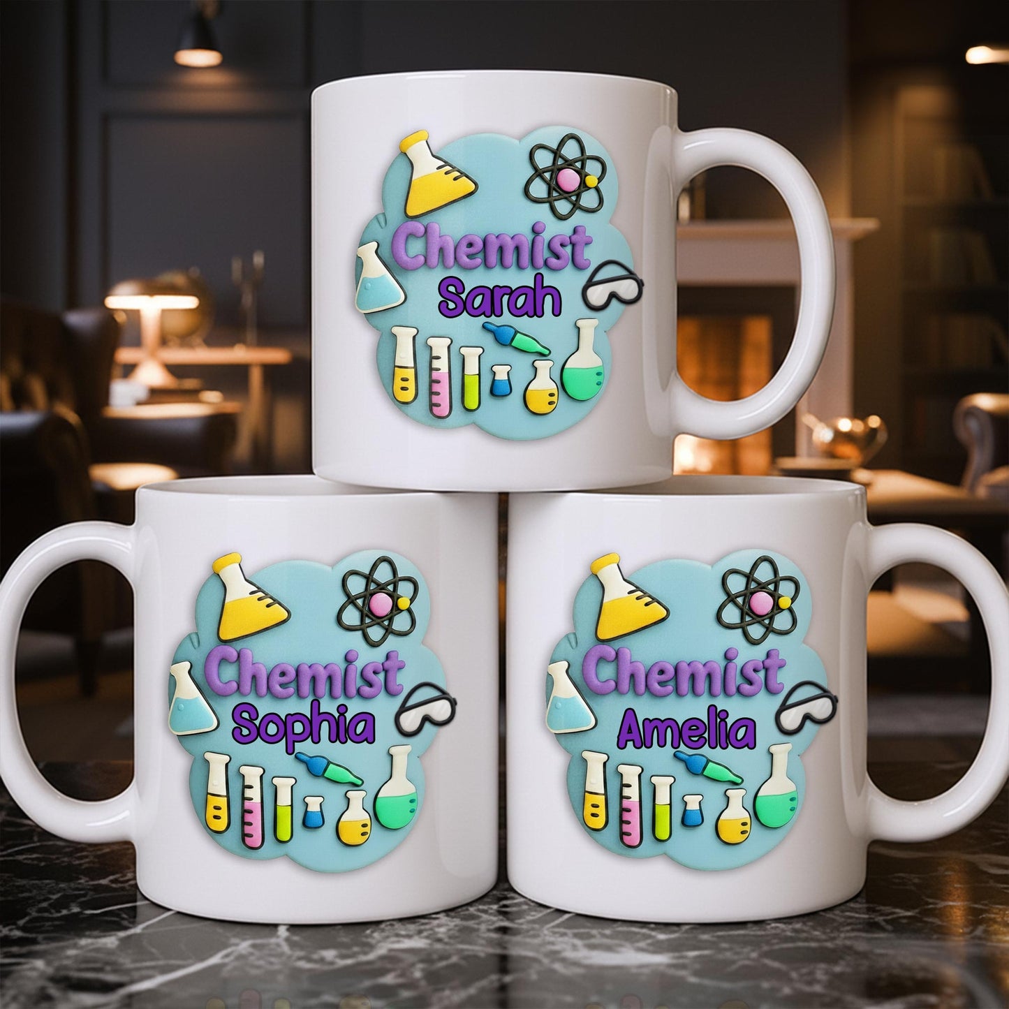 Celebrate Your Inner Scientist With Chemistry-Themed Art - Personalized Custom Coffee Mug - JBS072_MG