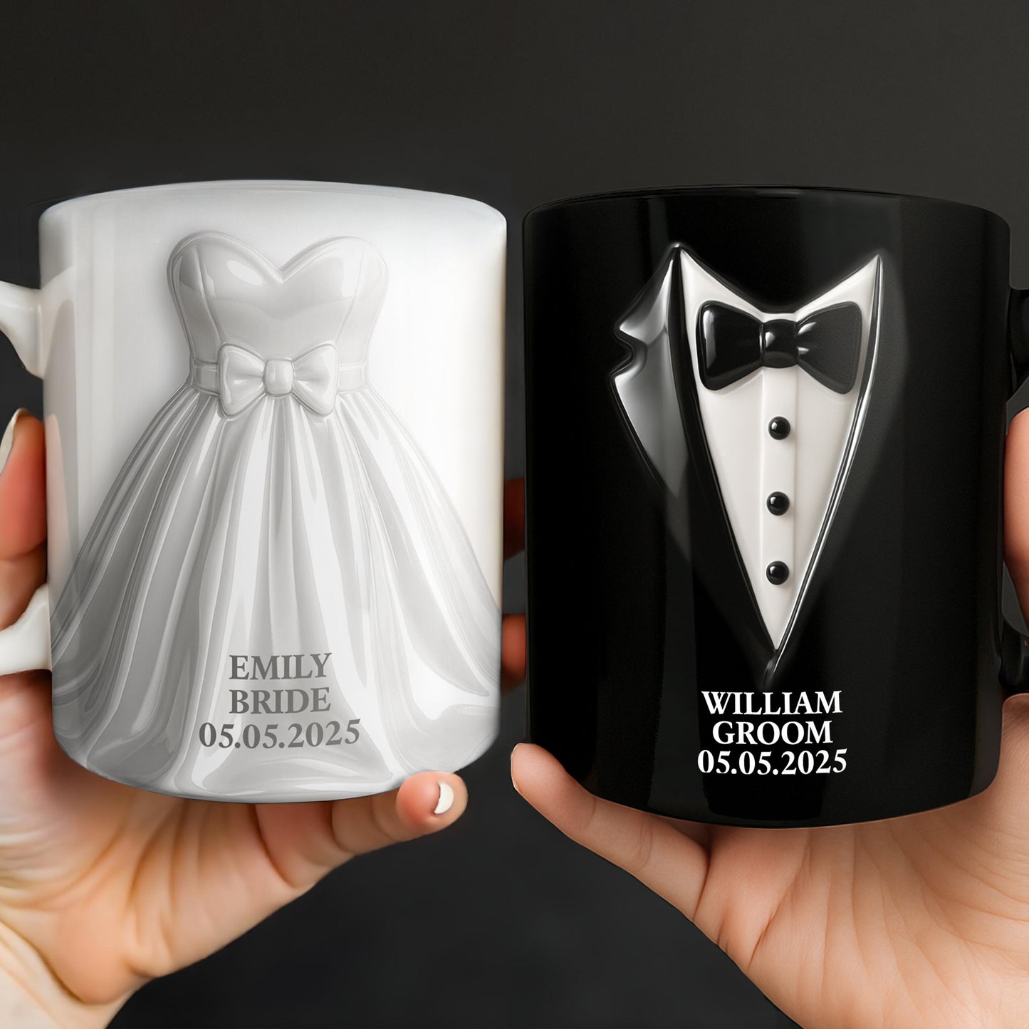 Celebrate Your Special Day With An Elegant Bride-Themed Mug - Personalized Custom Coffee Mug - CPL428_MG