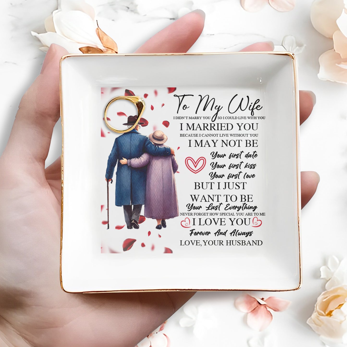 To My Wife - Personalized Custom Jewelry Dish - FM109_SCRD