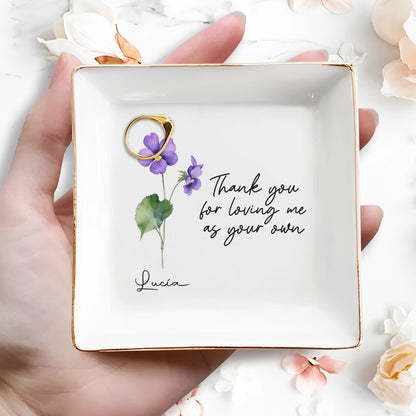 Thank You for Loving Me as Your Own - Personalized Custom Jewelry Dish - FM059_SCRD