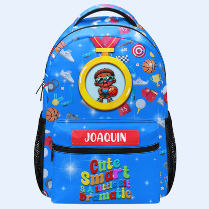 The Sporty Kid - Personalized Custom Backpack - QCUS035_CB