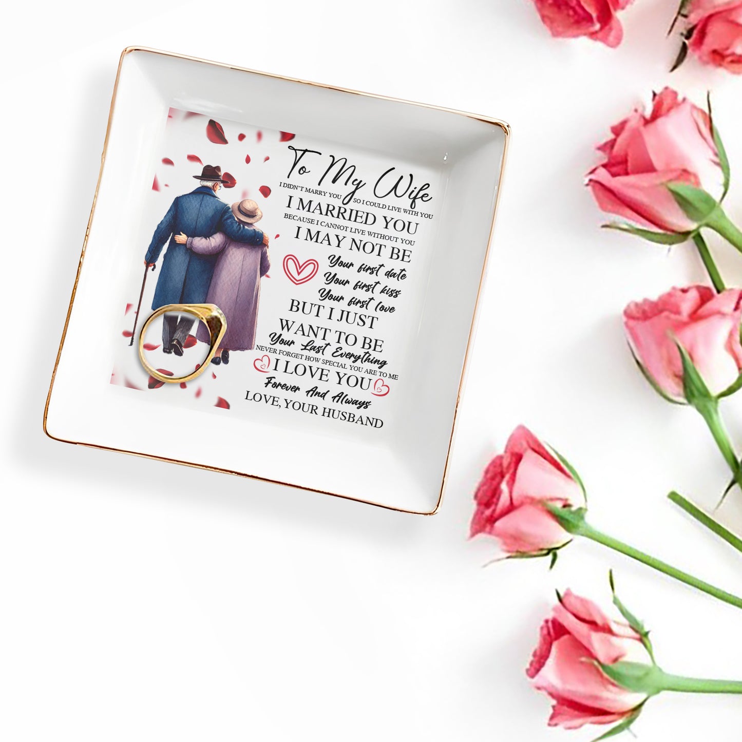 To My Wife - Personalized Custom Jewelry Dish - FM109_SCRD