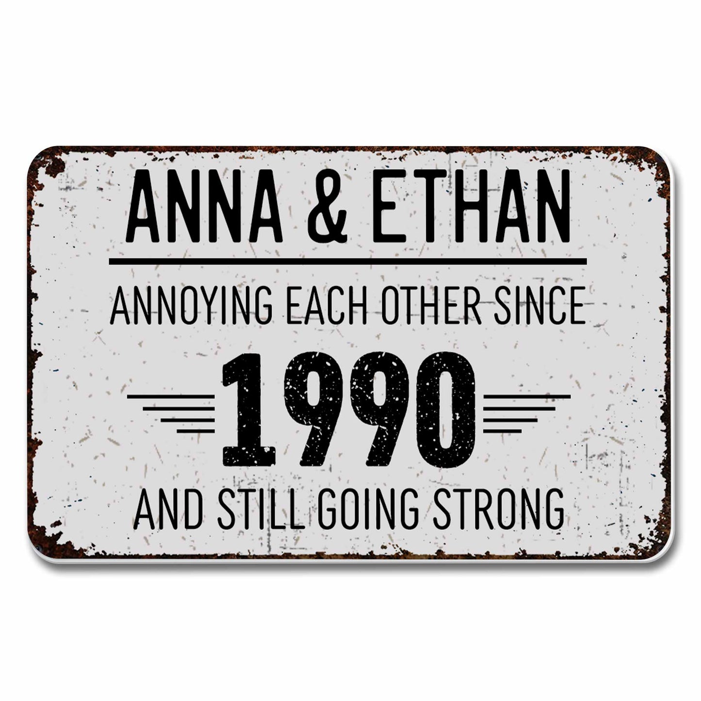 Molestándonos mutuamente desde entonces, y seguimos fuertes - Tarjeta de aluminio personalizada - CPL050_ALCA