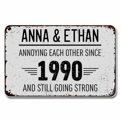 Molestándonos mutuamente desde entonces, y seguimos fuertes - Tarjeta de aluminio personalizada - CPL050_ALCA