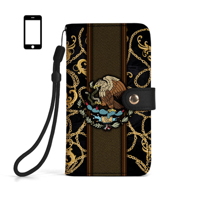 El Águila Dorada - Cartera de Cuero Personalizada para Teléfono - ME007_PW