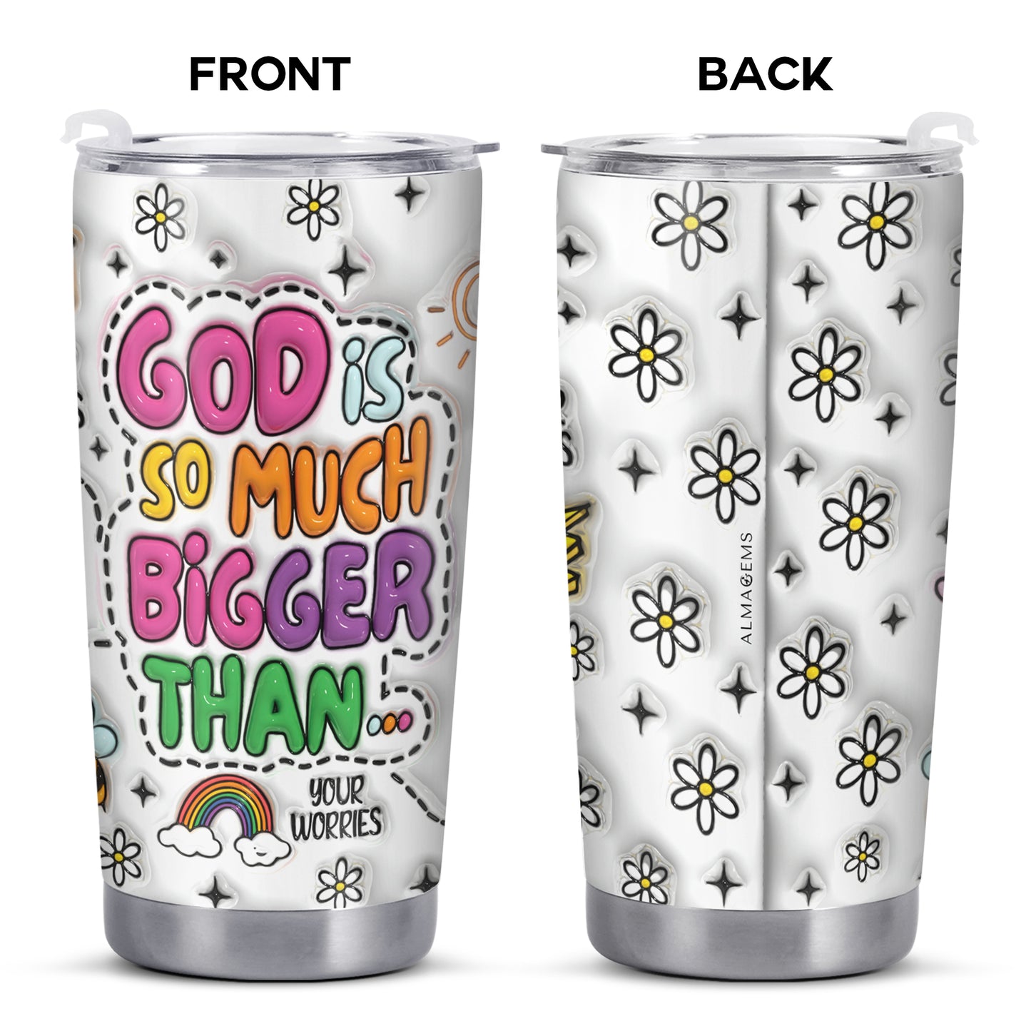 GOD IS SO MUCH BIGGER THAN  - Personalized Custom Stainless Steel Tumbler 20oz 30oz - FT001_TB