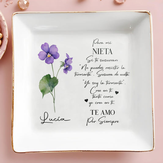 Eres La Tormenta - Personalized Custom Jewelry Dish - FM097_SCRD