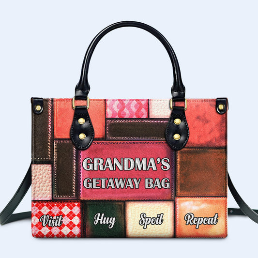 Grandma's Getaway Bag - Personalized Leather Handbag - MM02