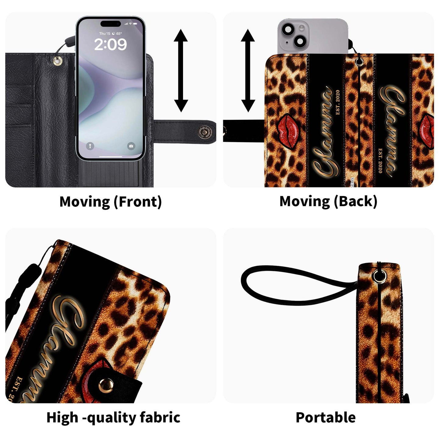 Glamma - Bespoke Phone Leather Wallet - MM09PW