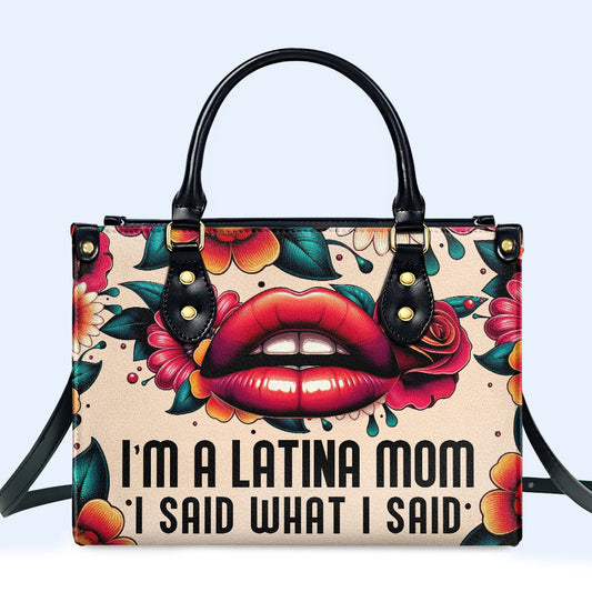 Soy una mamá latina - Bolso de cuero a medida - MM22