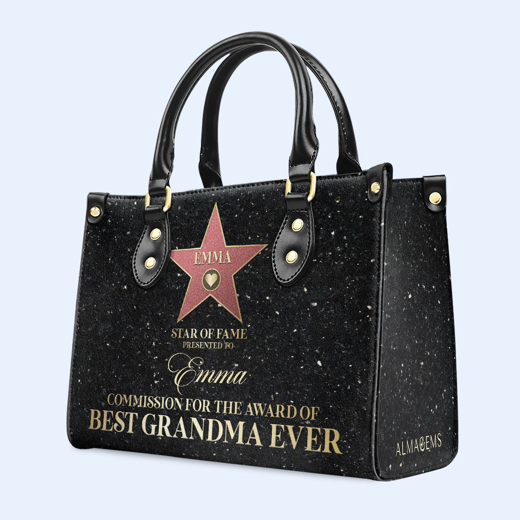 Star Of Fame - Bolso de mano de cuero personalizado - MM26