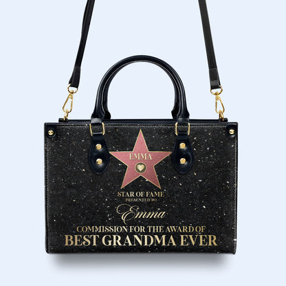 Star Of Fame - Bolso de mano de cuero personalizado - MM26