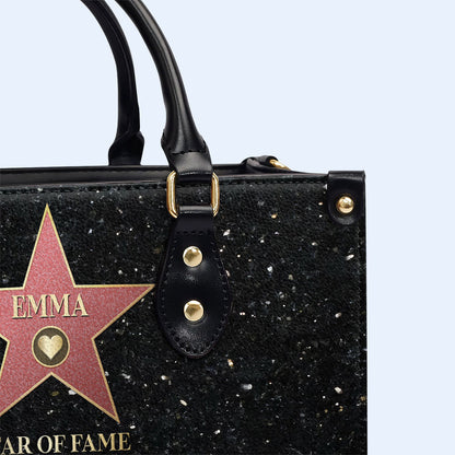 Star Of Fame - Bolso de mano de cuero personalizado - MM26