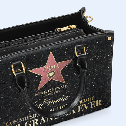 Star Of Fame - Bolso de mano de cuero personalizado - MM26