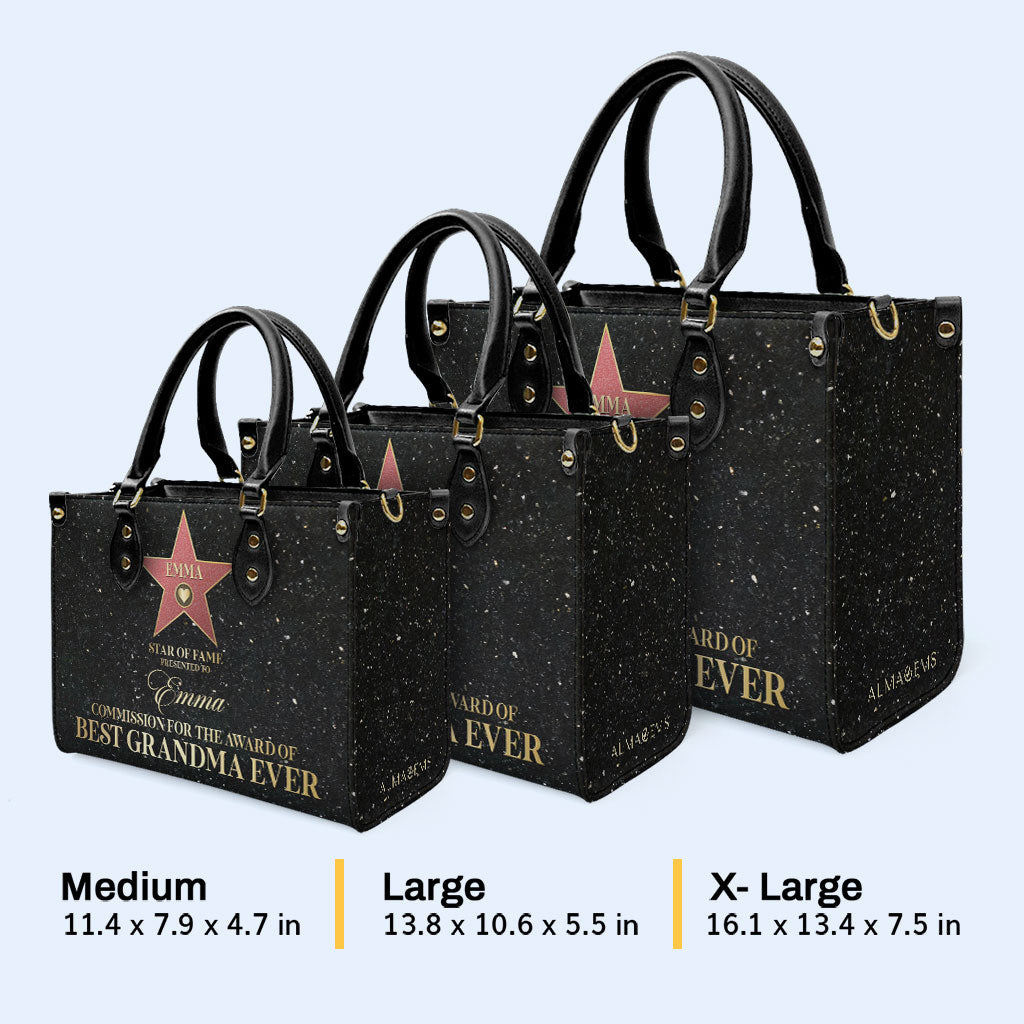 Star Of Fame - Bolso de mano de cuero personalizado - MM26