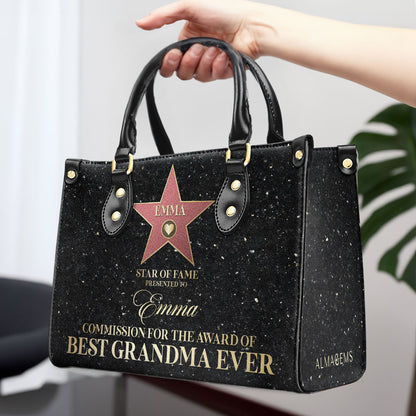 Star Of Fame - Bolso de mano de cuero personalizado - MM26